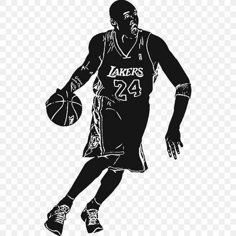 Los Angeles Lakers Wall Decal Sticker Basketball, PNG, 1000x1000px, Los Angeles Lakers, Basketball, Basketball Player, Black, Black And White Download Free
