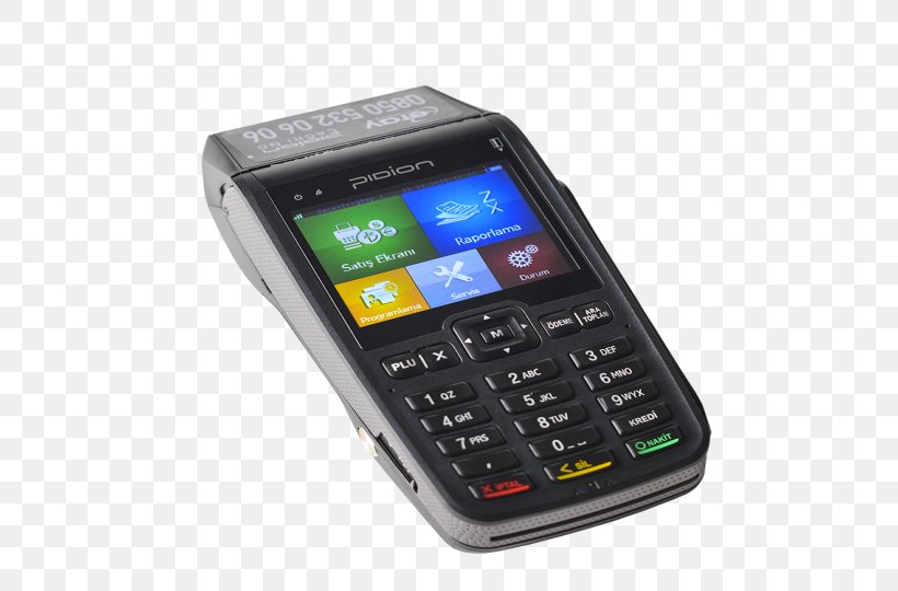 Feature Phone Point Of Sale Cash Register EFTPOS POS Cihazı, PNG, 720x540px, Feature Phone, Barcode, Cash Register, Cellular Network, Communication Device Download Free