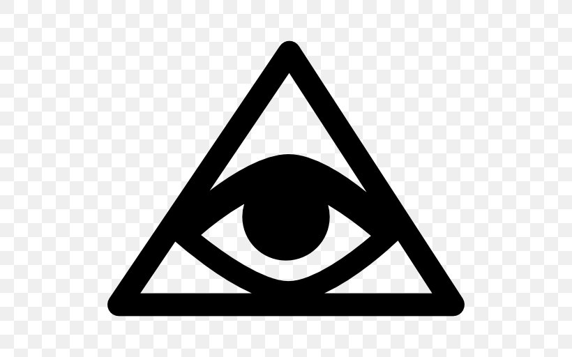 Triangle Symbol Eye Of Providence Clip Art, PNG, 512x512px, Triangle, Area, Black And White, Brand, Eye Download Free