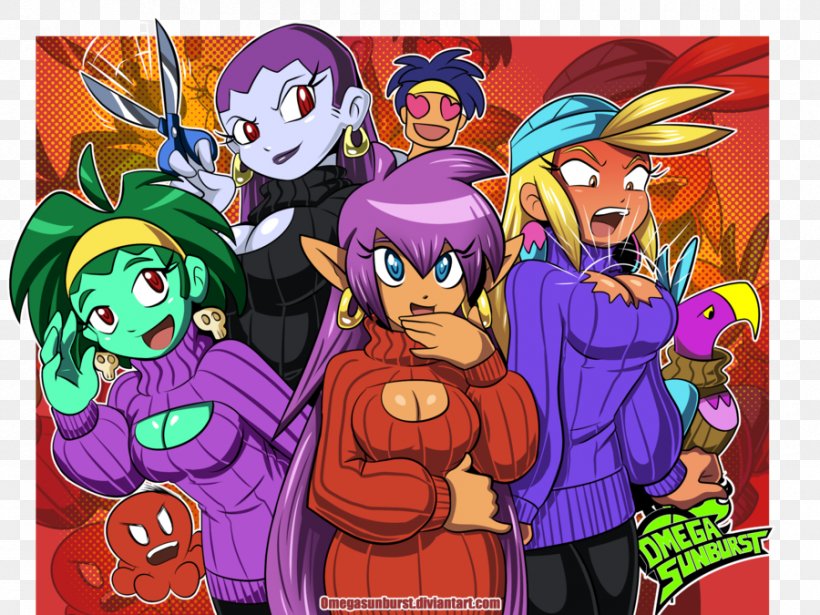 Shantae And The Pirate's Curse Shantae: Half-Genie Hero Shantae: Risky's Revenge Game Digital Art, PNG, 900x675px, Watercolor, Cartoon, Flower, Frame, Heart Download Free