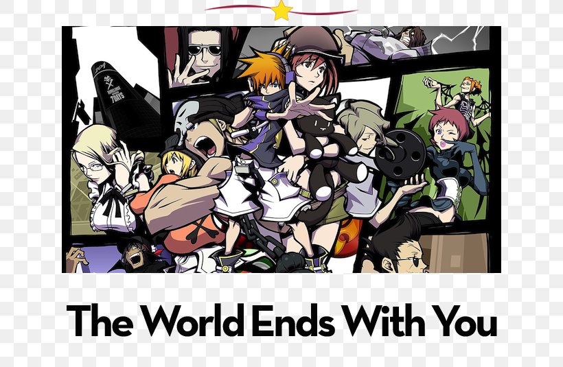 The World Ends With You Nintendo DS Video Game Tokyo Game Show Art, PNG, 640x535px, Watercolor, Cartoon, Flower, Frame, Heart Download Free