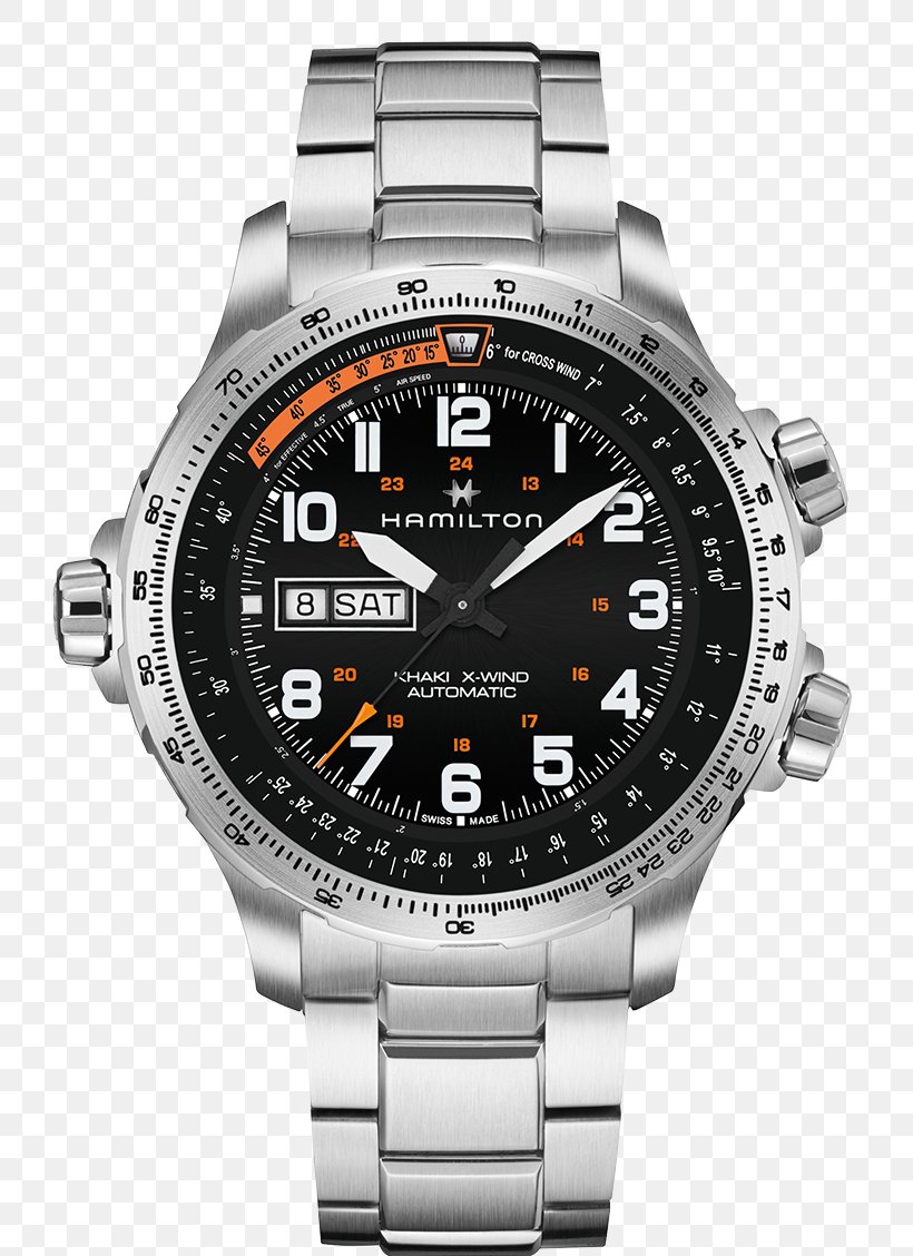 Hamilton Men's Khaki Aviation X-Wind Auto Chrono Hamilton Watch Company Bracelet Watch Strap, PNG, 740x1128px, Watch, Automatic Watch, Bracelet, Brand, Chronograph Download Free