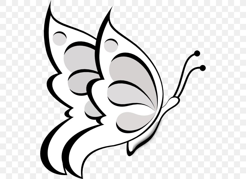 Butterfly Papillon Dog Free Content Clip Art, PNG, 552x599px, Butterfly, Artwork, Beak, Black, Black And White Download Free