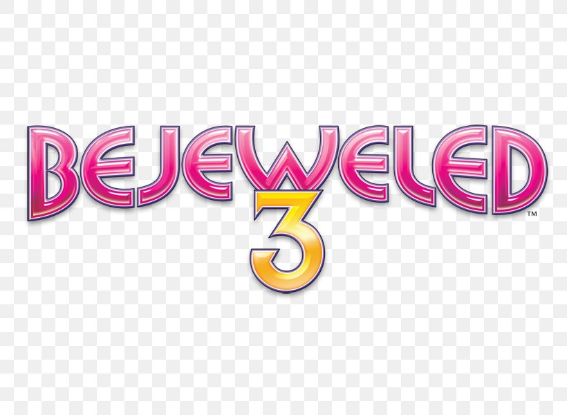Bejeweled 3 Logo Product Design Brand Font, PNG, 800x600px, Bejeweled 3, Bejeweled, Brand, Logo, Magenta Download Free