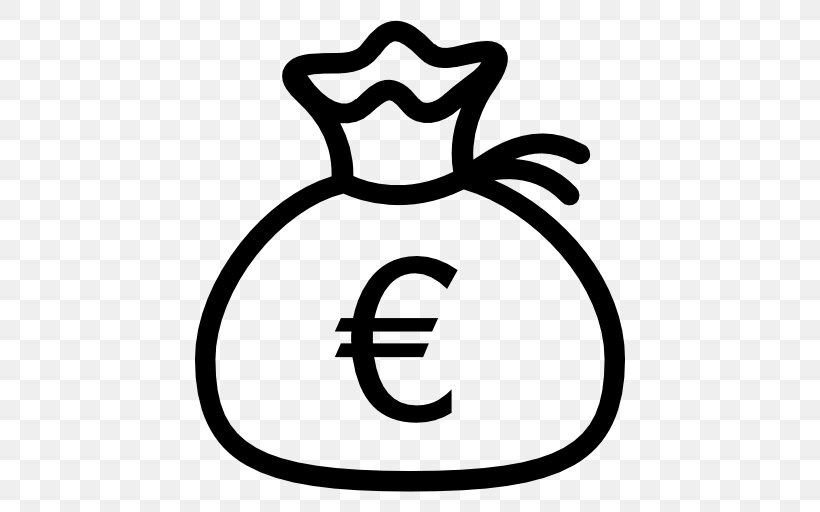 Money Bag Currency Symbol Coin, PNG, 512x512px, Money Bag, Area, Bank, Black And White, Coin Download Free