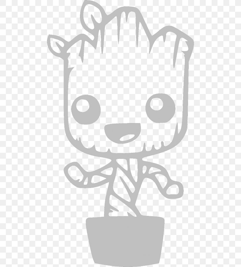 Baby Groot Wall Decal Sticker, PNG, 500x909px, Watercolor, Cartoon, Flower, Frame, Heart Download Free