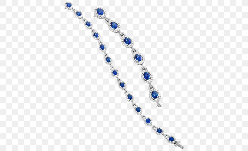 Necklace Sapphire Jewellery Chain Bracelet, PNG, 500x500px, Necklace, Bead, Blue, Body Jewellery, Body Jewelry Download Free