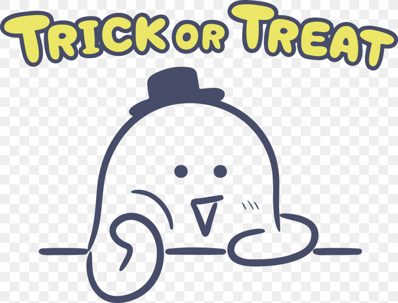 TRICK OR TREAT Happy Halloween, PNG, 3000x2283px, Trick Or Treat, Behavior, Cartoon, Happiness, Happy Halloween Download Free