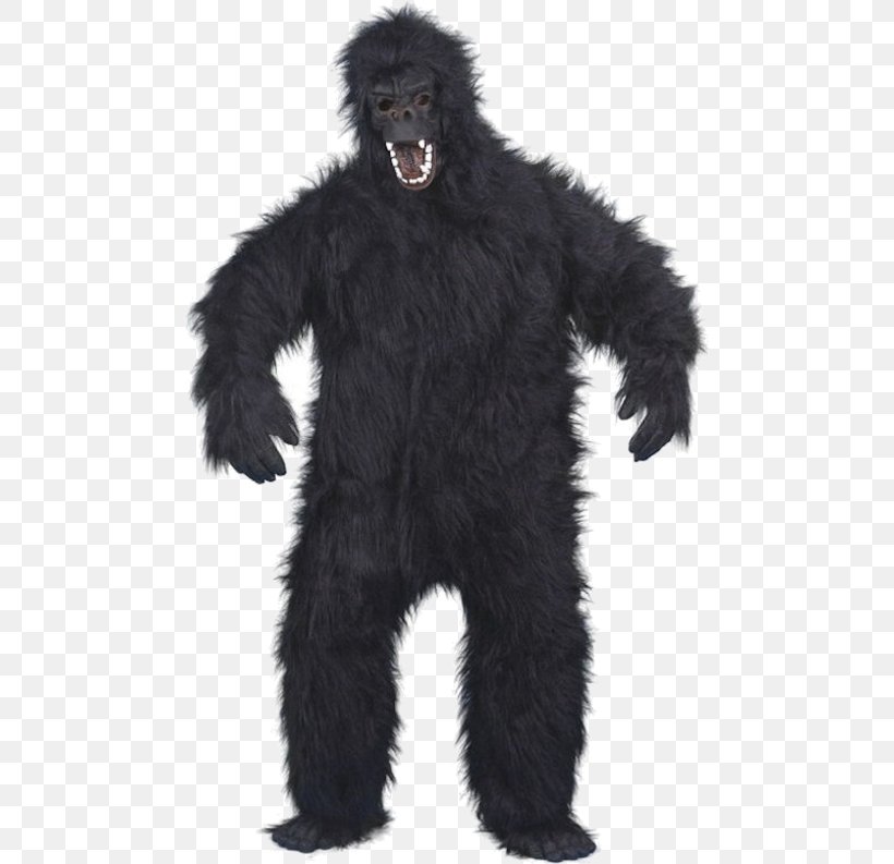 Gorilla Suit Costume Party Mask, PNG, 500x793px, Gorilla, Adult, Bodysuit, Chimpanzee, Clothing Download Free