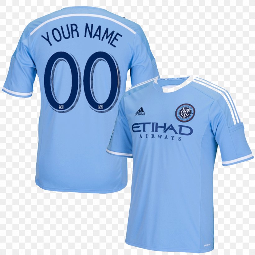 New York City FC MLS T-shirt Jersey Sleeve, PNG, 1000x1000px, New York City Fc, Active Shirt, Adidas, Andrea Pirlo, Blue Download Free