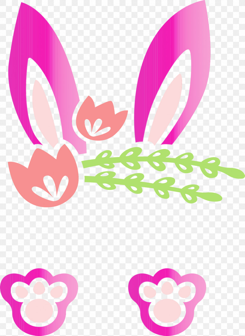 Pink Heart Sticker, PNG, 2189x3000px, Easter Bunny, Cute Rabbit, Easter Day, Heart, Paint Download Free