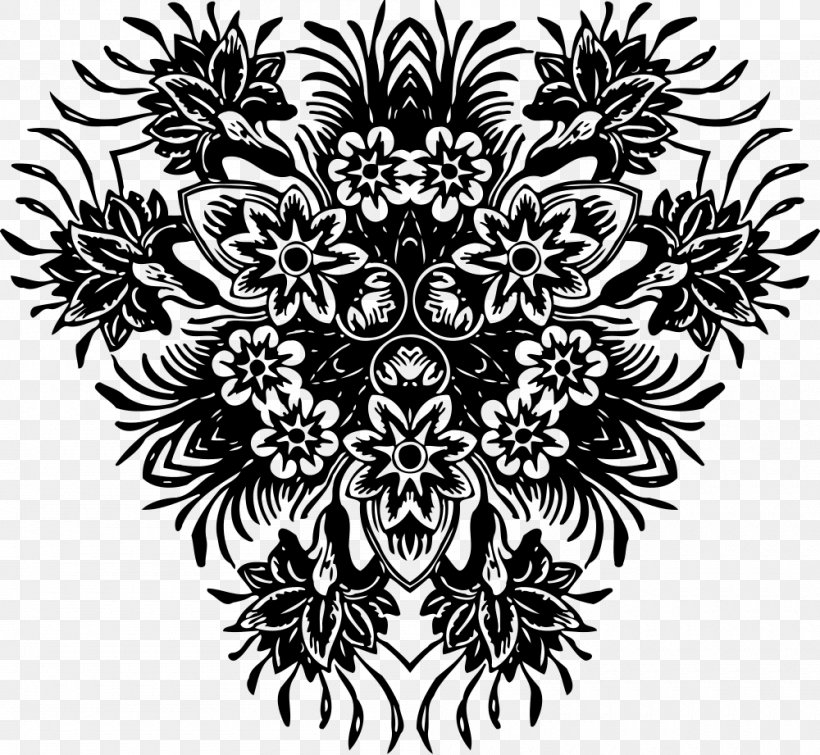 Flower Vase Clip Art, PNG, 1000x921px, Flower, Art, Black, Black And White, Drawing Download Free