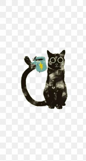 Cats And Hand-painted Coffee - Coffee Tea Cat Kitten Caffeinated Drink PNG