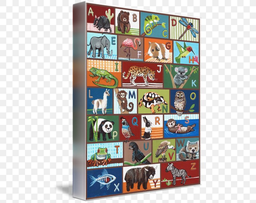 Gallery Wrap Alphabet Canvas Collage Art, PNG, 480x650px, Gallery Wrap, Alphabet, Animal, Animated Cartoon, Art Download Free
