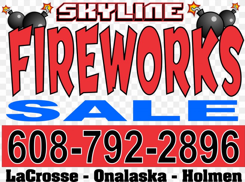 Skyline Fireworks Onalaska Independence Day Video, PNG, 7056x5244px, 2017, Onalaska, Advertising, Area, Banner Download Free