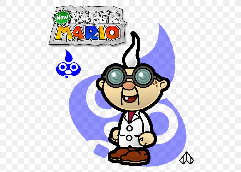 Paper Mario: Sticker Star Mario Bros. Profesor E. Gadd, PNG, 541x588px, Paper Mario, Area, Artwork, Blooper, Cartoon Download Free