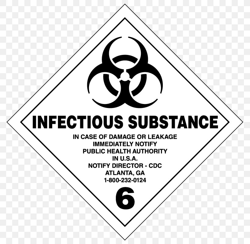 Caution Infectious Substance Toxic Sign Sticker 