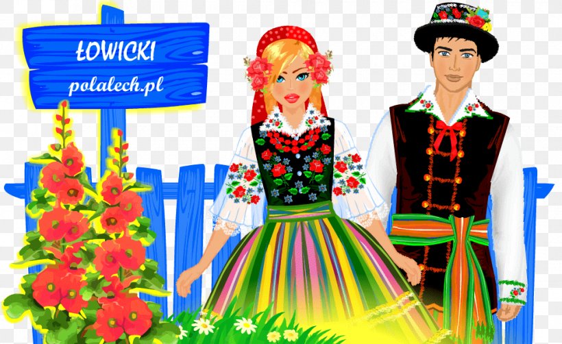 Łowicz Strój łowicki National Costumes Of Poland Mazovia Folk Costume, PNG, 980x600px, National Costumes Of Poland, Art, Folk Costume, Play, Poland Download Free