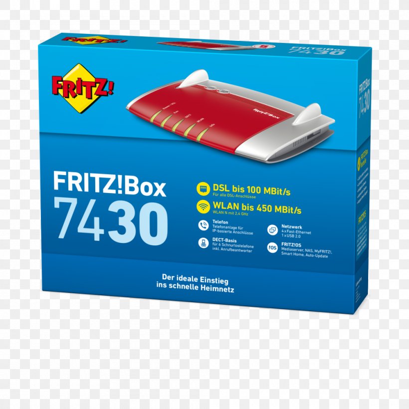 AVM Fritz!Box 7490 AVM GmbH VDSL, PNG, 1000x1000px, Fritzbox, Asymmetric Digital Subscriber Line, Avm Fritzbox 7490, Avm Gmbh, Brand Download Free