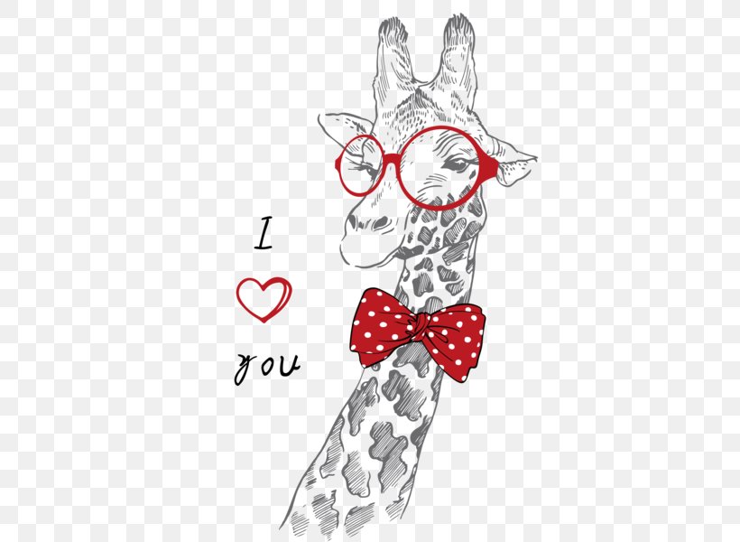 Giraffe Drawing Animal Illustration, PNG, 424x600px, Watercolor, Cartoon, Flower, Frame, Heart Download Free