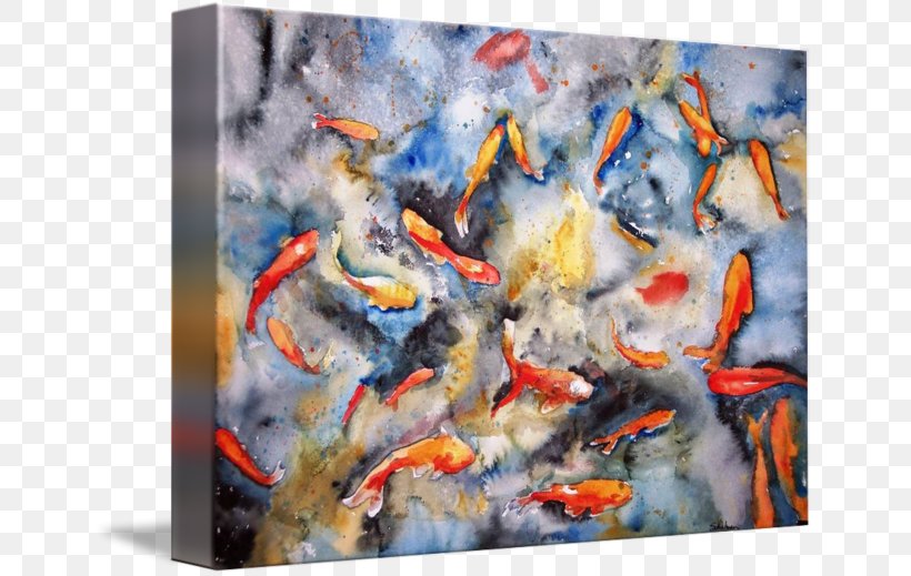 Koi Watercolor Painting Art Canvas, PNG, 650x519px, Koi, Abstract Art, Art, Artist, Canvas Download Free