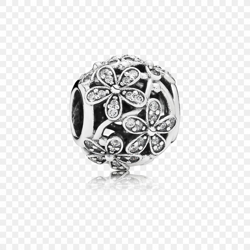 Pandora Silver Charm Bracelet Cubic Zirconia, PNG, 1000x1000px, Pandora, Art, Bead, Body Jewelry, Bracelet Download Free
