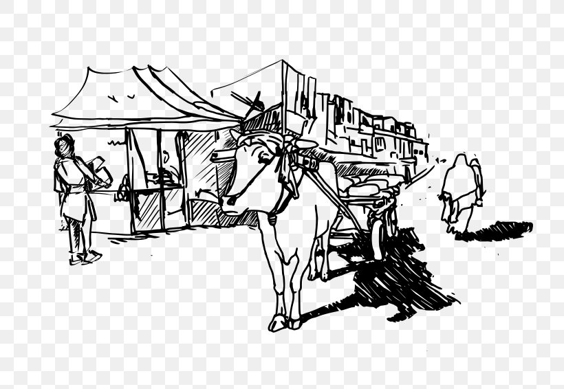 Taurine Cattle Cartoon Sketch, PNG, 800x566px, Taurine Cattle, Art, Artwork, Black And White, Bullock Cart Download Free