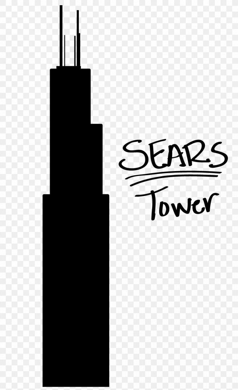 Willis Tower Drawing, PNG, 914x1500px, Willis Tower, Black, Brand, Cartoon, Chicago Download Free