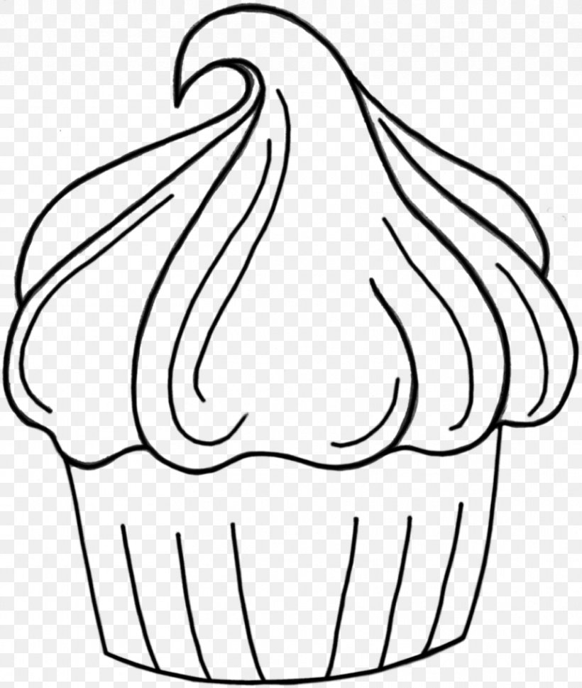 Cupcake Line Art Black And White Drawing Clip Art, PNG, 858x1014px, Cupcake, Art, Artwork, Black, Black And White Download Free