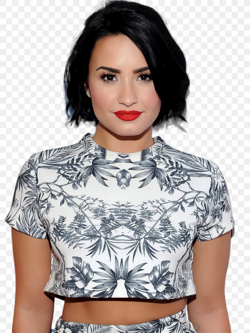 Hair Cartoon, PNG, 1732x2308px, Demi Lovato, Believer, Black Hair, Blouse, Clothing Download Free