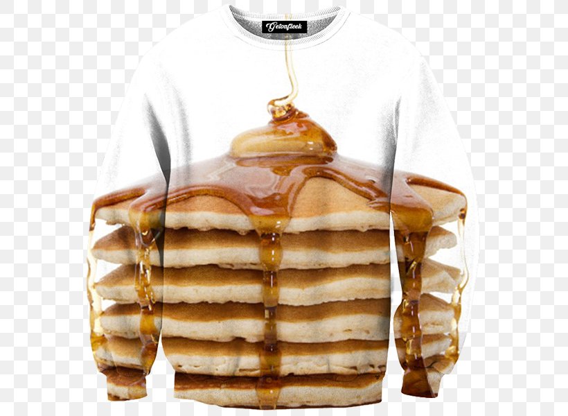 Hoodie Pancake Waffle Sweater Bluza, PNG, 600x600px, Hoodie, All Over Print, Bluza, Breakfast, Clothing Download Free