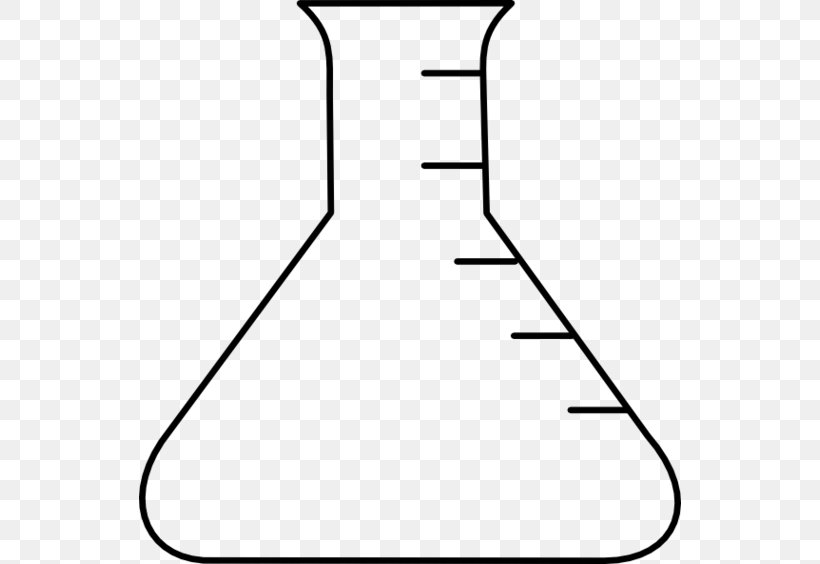 Laboratory Flasks Erlenmeyer Flask Chemistry Clip Art, PNG, 542x564px, Laboratory Flasks, Area, Beaker, Black, Black And White Download Free