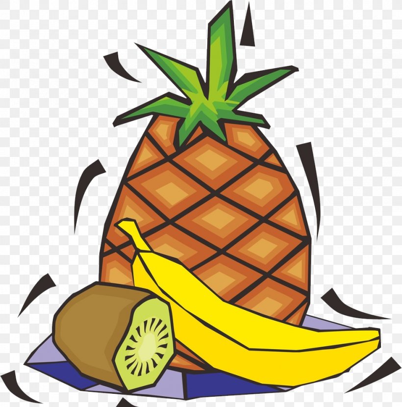 Pineapple Kiwifruit Slice Clip Art, PNG, 973x985px, Pineapple, Ananas, Art, Artwork, Banana Download Free