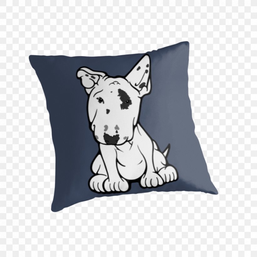Throw Pillows Cushion Bull Terrier Dog Breed, PNG, 875x875px, Watercolor, Cartoon, Flower, Frame, Heart Download Free