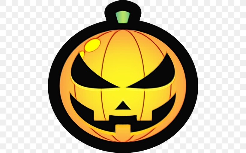 Cartoon Halloween Pumpkin, PNG, 512x512px, 2018, Watercolor, Android, Calabaza, Cucurbita Download Free