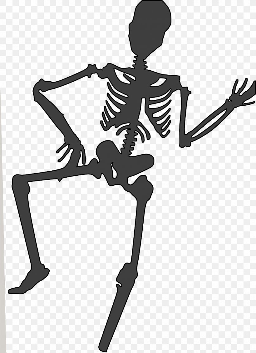 Human Skeleton Dance Drawing Clip Art, PNG, 929x1280px, Human Skeleton, Animation, Black And White, Bone, Dance Download Free