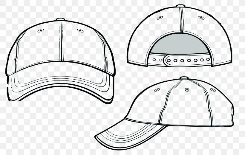Baseball Cap Vector Graphics Clip Art Hat, PNG, 1721x1093px, Baseball Cap, Area, Baseball, Black And White, Cap Download Free