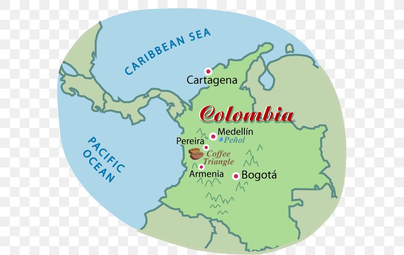 Colombia On Tour Colombian Coffee Growing Axis Map Guatapé, PNG, 587x518px, Coffee, Area, Border, Colombia, Colombian Coffee Growing Axis Download Free