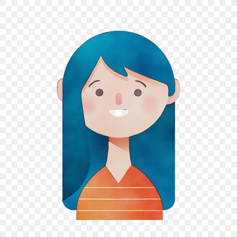 Cartoon Turquoise Teal Smile Turquoise, PNG, 1000x1000px, Watercolor, Cartoon, Paint, Smile, Teal Download Free