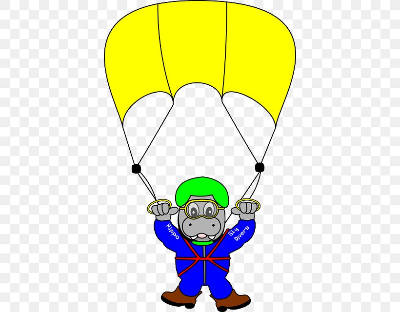 Parachuting Clip Art, PNG, 394x640px, Parachuting, Area, Artwork, Cartoon, Human Behavior Download Free