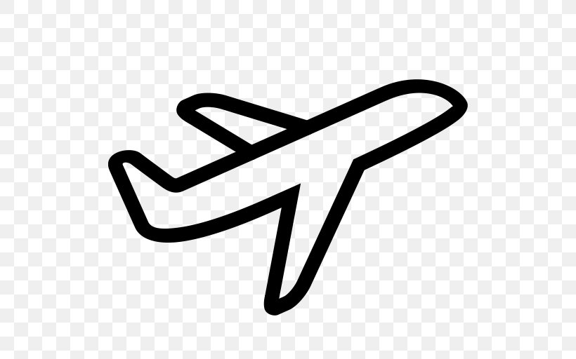 Airplane Clip Art, PNG, 512x512px, Airplane, Area, Black And White, Line Art, Linkware Download Free