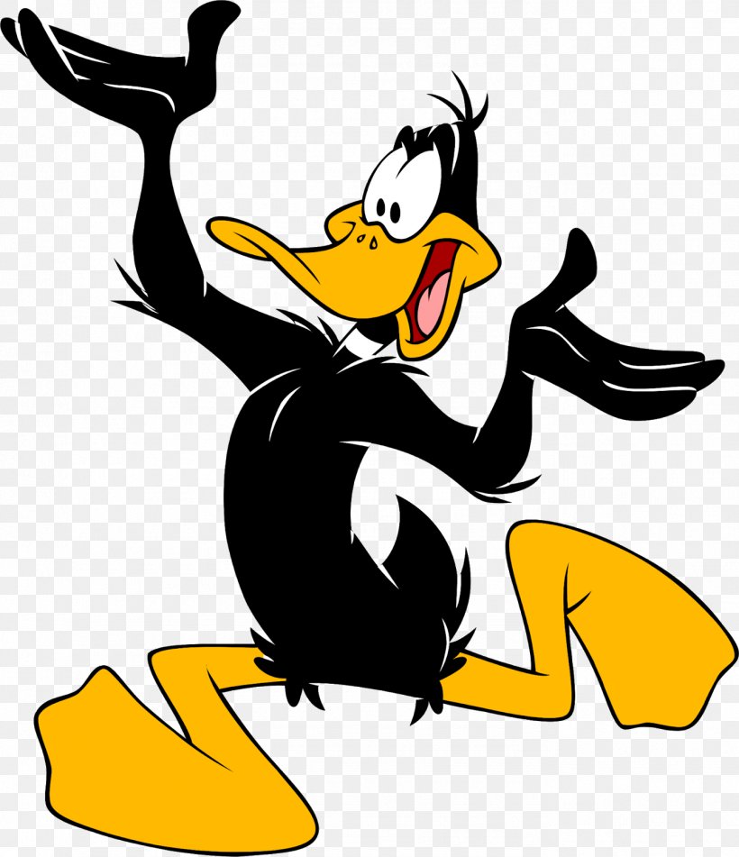 Daffy Duck Donald Duck Clip Art Openclipart, PNG, 1379x1600px, Daffy Duck, Artwork, Beak, Bird, Black And White Download Free
