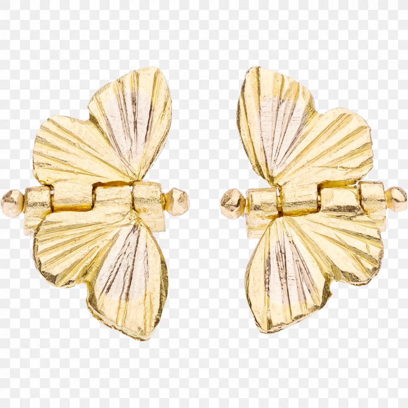 Earring Monarch Butterfly Migration Animal Migration Gold White, PNG, 1200x1200px, Earring, Animal Migration, Body Jewellery, Body Jewelry, Butterfly Download Free