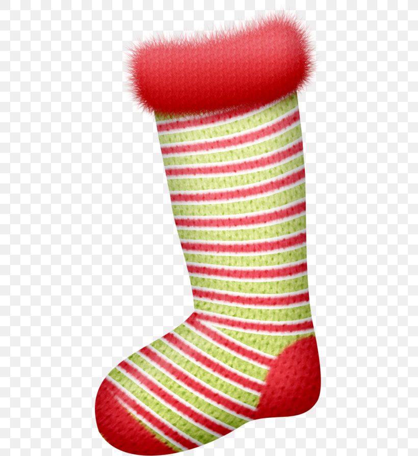 Christmas Stocking, PNG, 449x895px, Christmas Stocking, Christmas Decoration, Costume Accessory, Footwear, Green Download Free