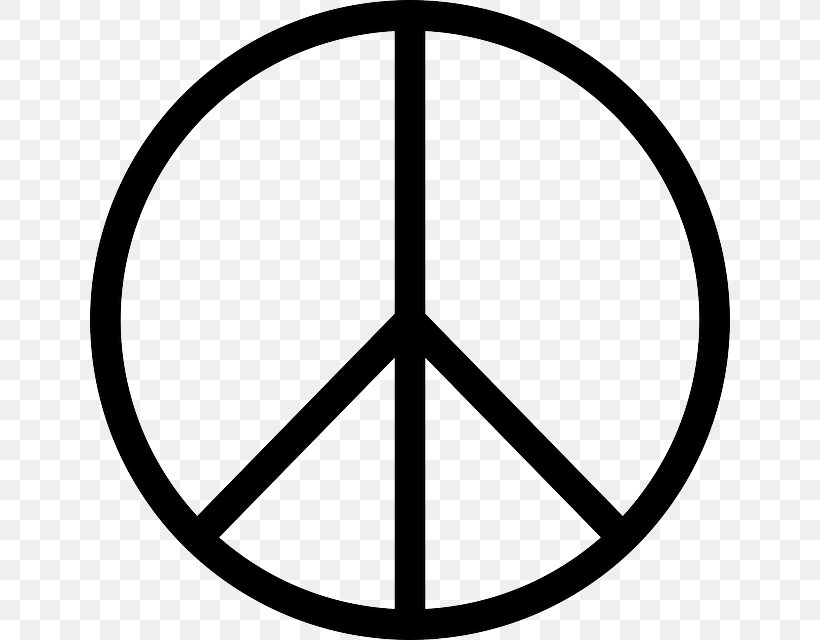 Peace Symbols Clip Art, PNG, 640x640px, Peace Symbols, Area, Black And White, Campaign For Nuclear Disarmament, Disarmament Download Free