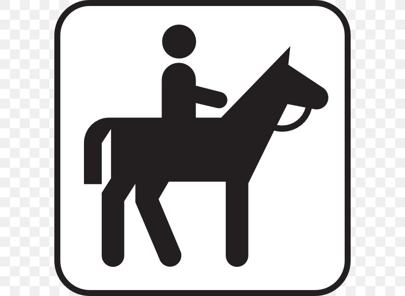 Horse Equestrianism Trail Riding Clip Art, PNG, 600x600px, Horse, Area, Black And White, Campsite, Donkey Download Free