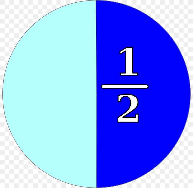 Number Fraction One Half Image Clip Art, PNG, 800x800px, Number, Area, Blue, Brand, Cartoon Download Free