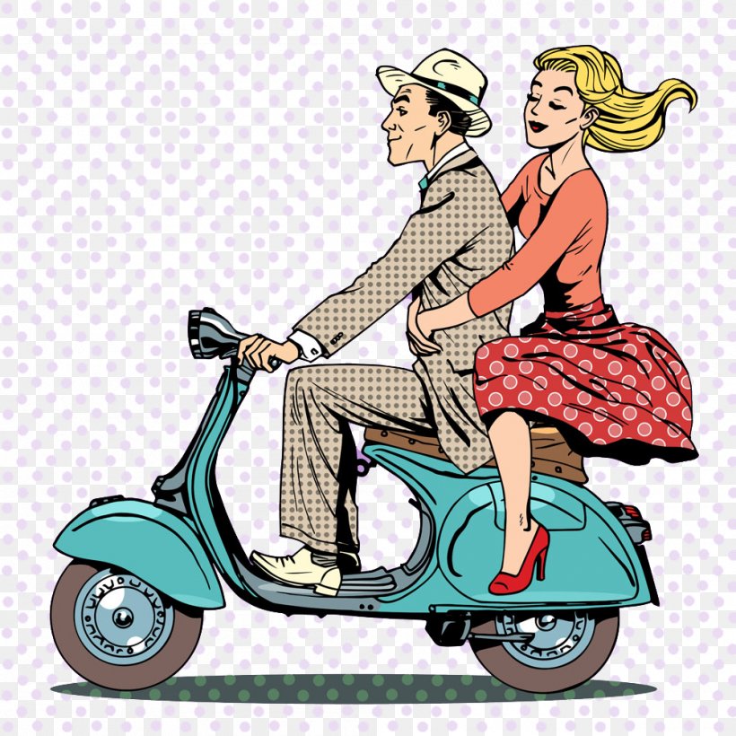 Scooter Motorcycle Cartoon, PNG, 1000x1000px, Scooter, Automotive Design,  Cartoon, Drawing, Human Behavior Download Free
