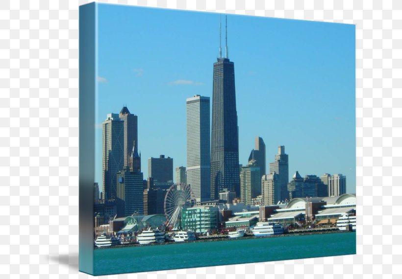 Trump International Hotel & Tower® Chicago Willis Tower Chicago Water Tower Skyline Skyscraper, PNG, 650x570px, Willis Tower, Art, Building, Canvas, Chicago Download Free