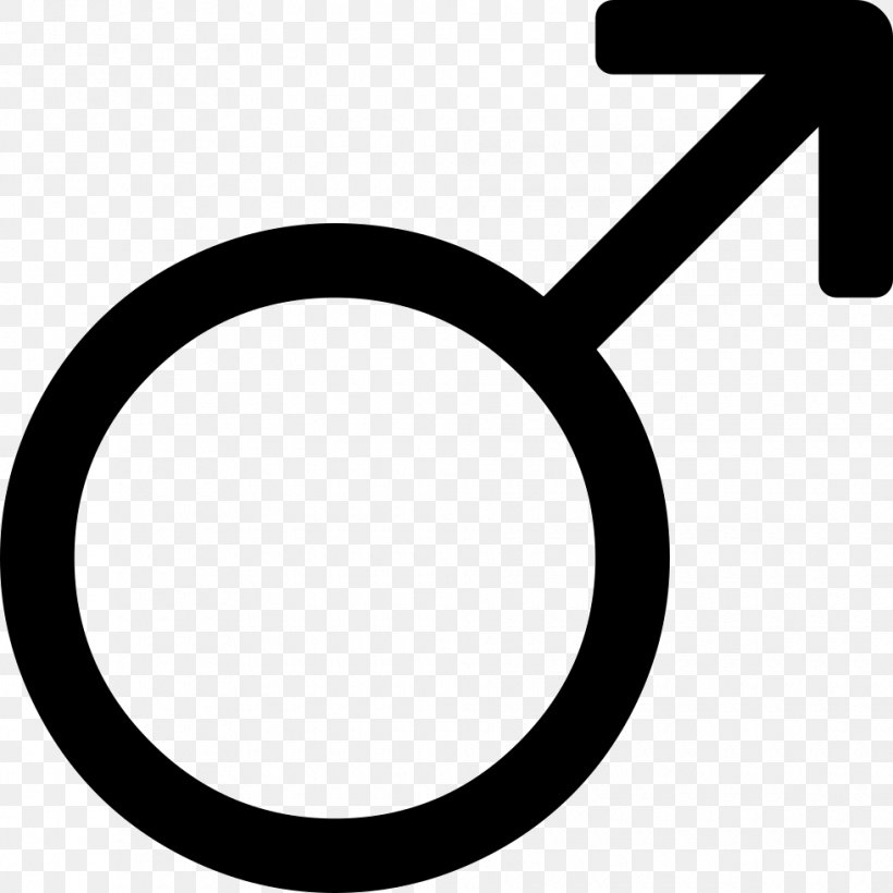 Gender Symbol Male, PNG, 980x980px, Gender Symbol, Black And White, Female, Male, Man Download Free